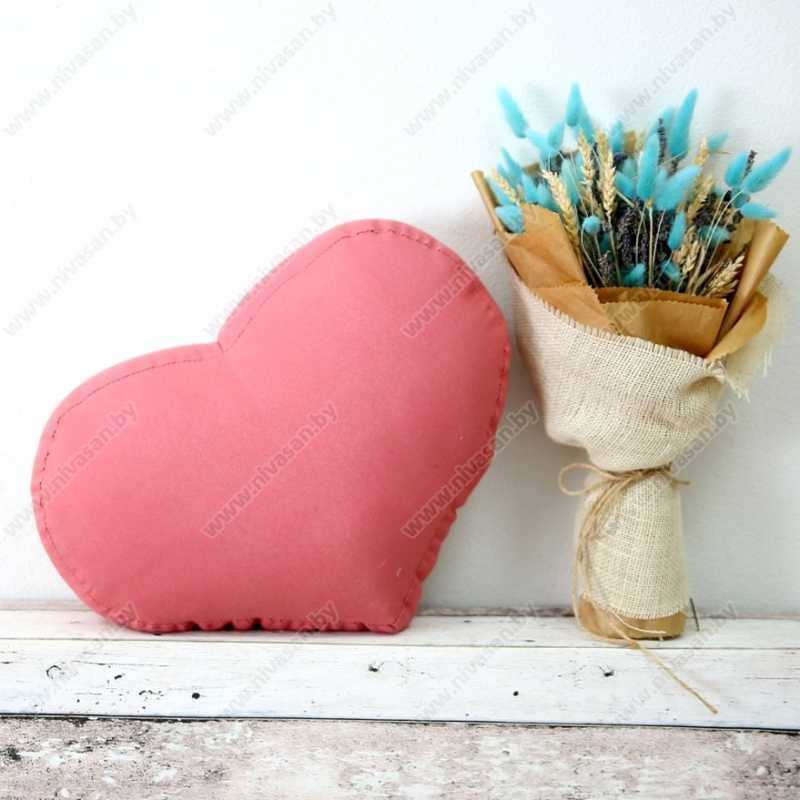 Декоративная подушка -сердце "Анита" Розовый №2