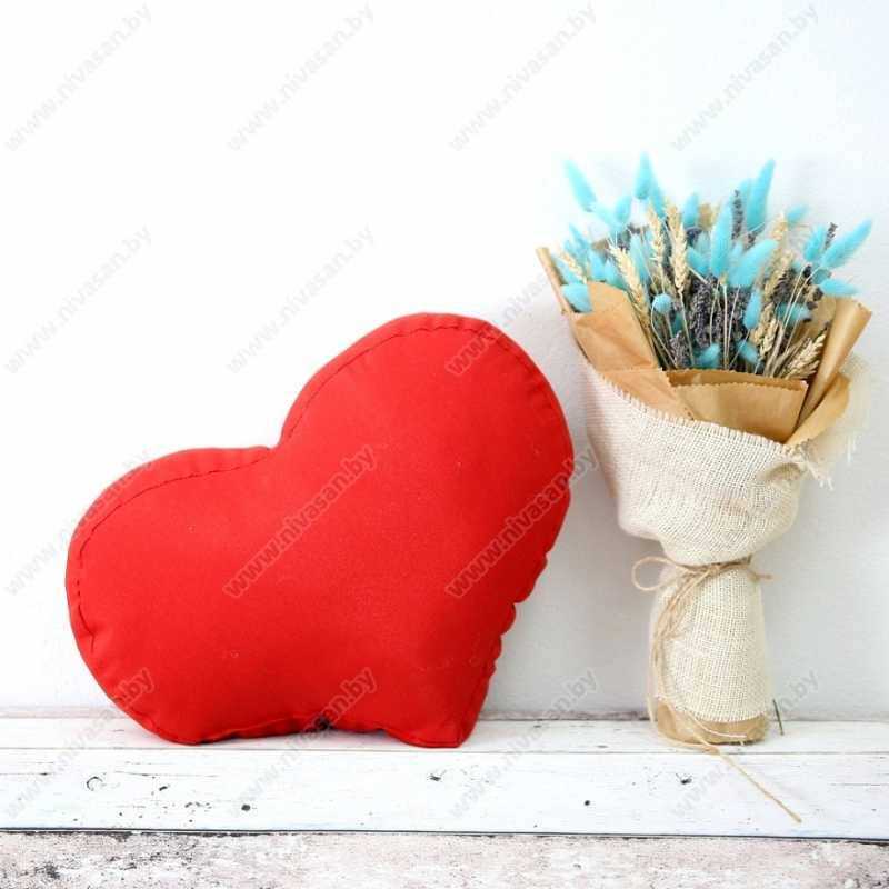 Декоративная подушка -сердце "Анита" Красный №10