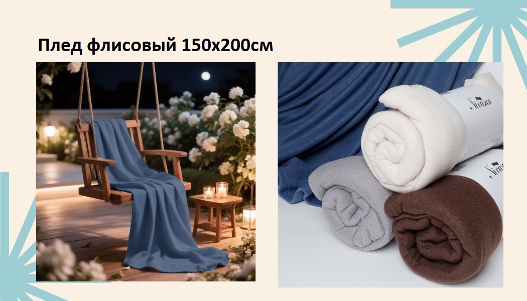 Успейте приобрести! Плед флисовый! 150х200см