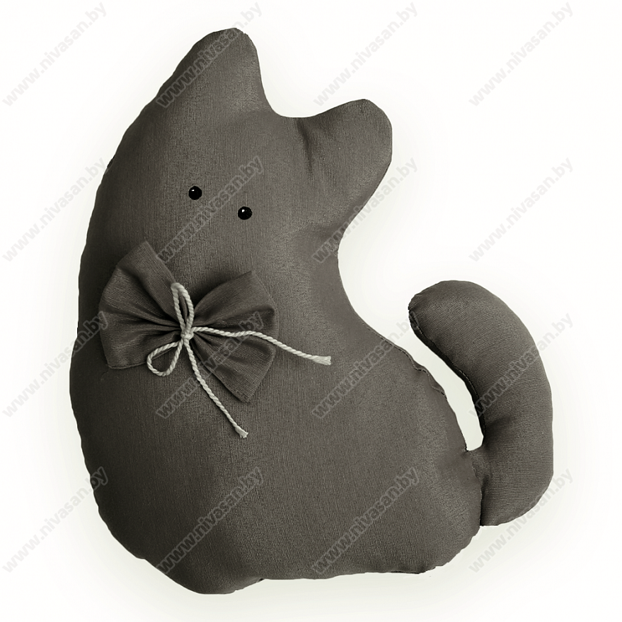 Декоративная подушка "Кошка" Серый  №8