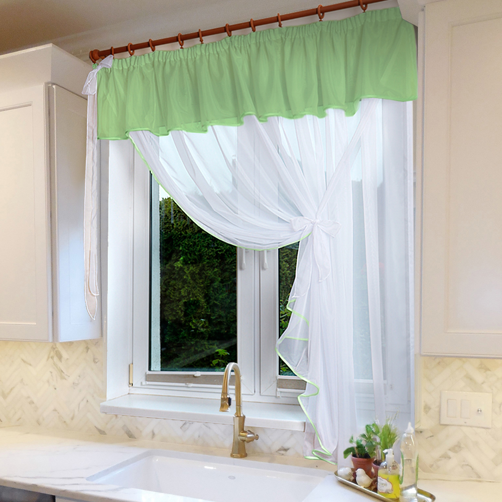 Штора  "Фантазия". Зелёный.