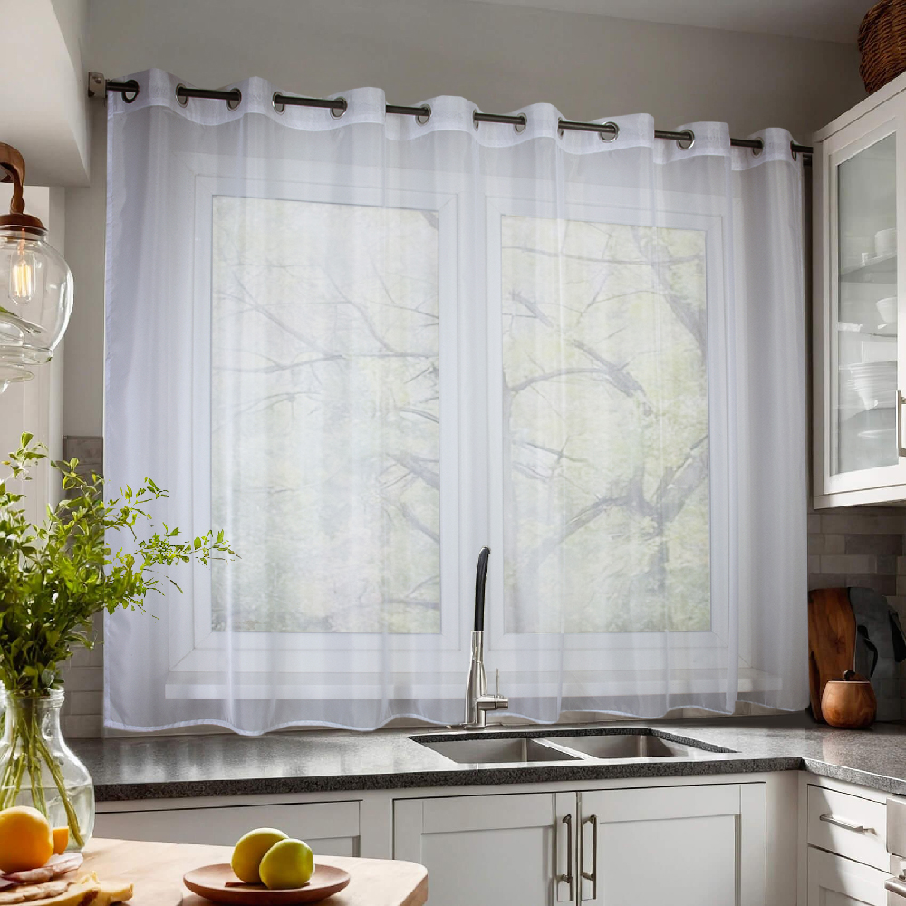 Штора "Лайма" на люверсах. Белый.