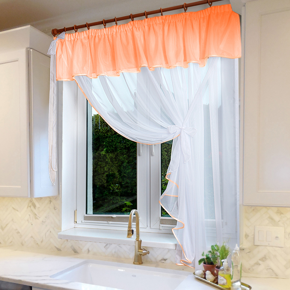 Штора "Фантазия". Оранжевый.