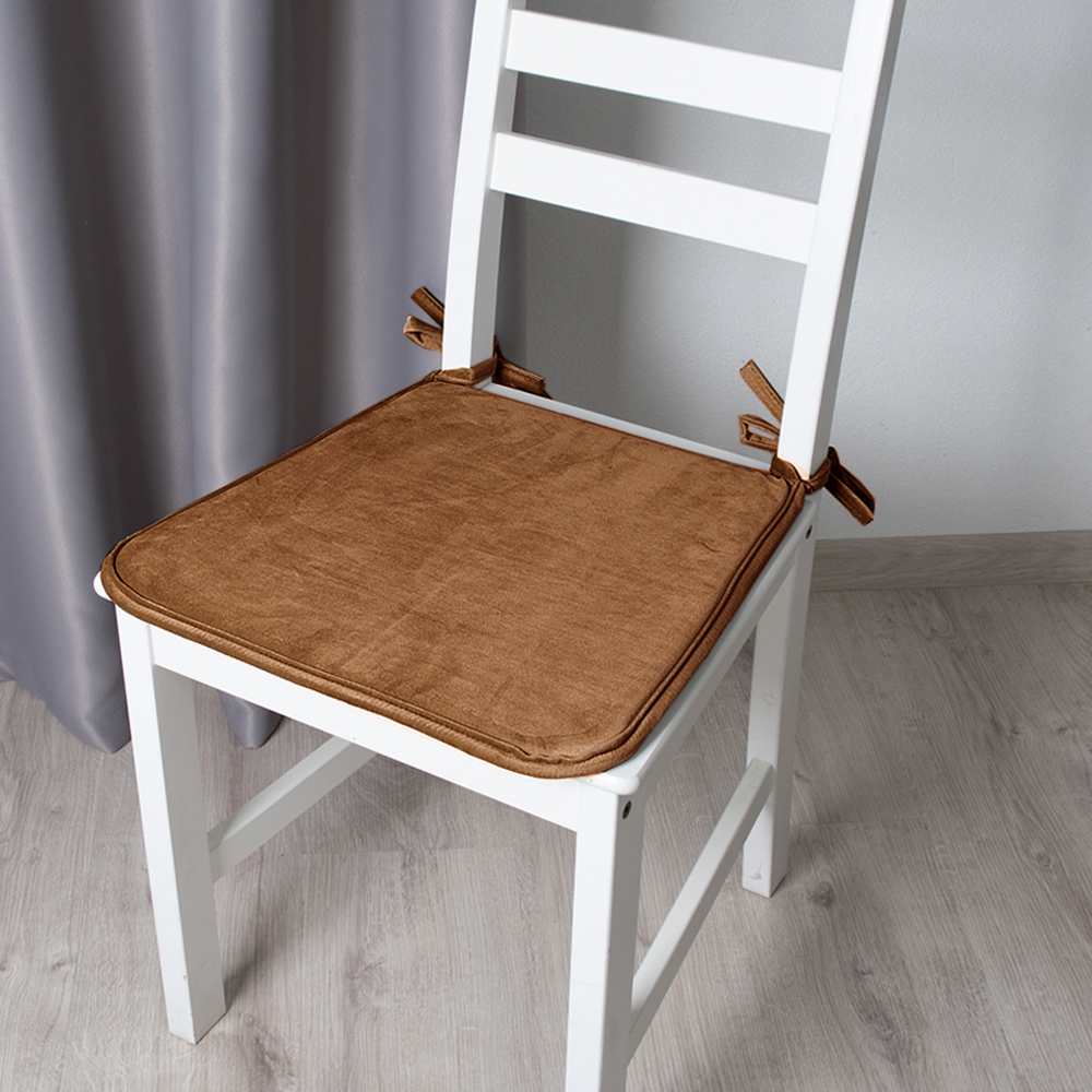 Подушка для сидения "Бархат". Горчичный.