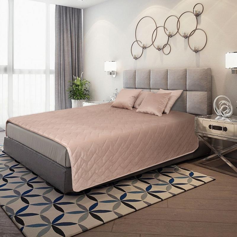 Покрывало "Бархат" -210. Бежевый.