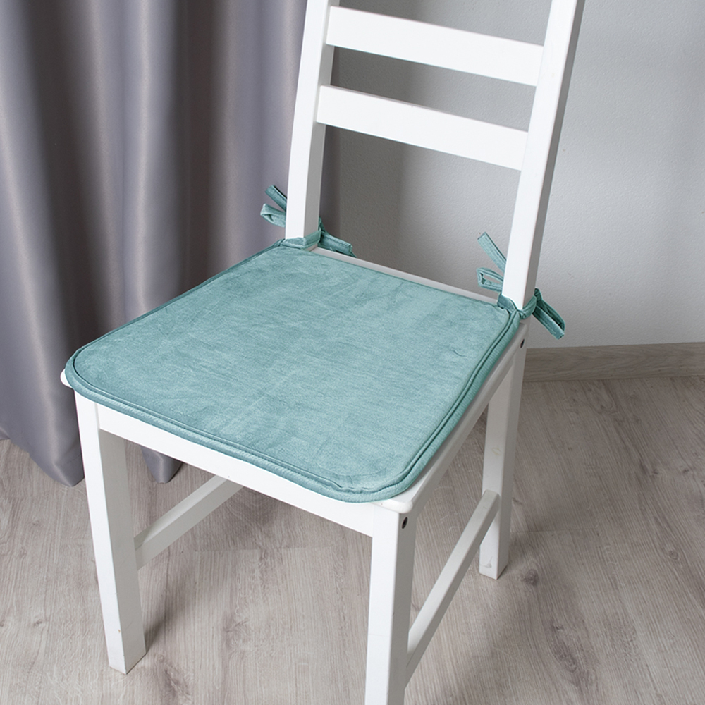 Подушка для сидения "Бархат". Бирюза.